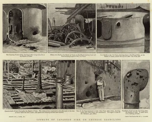 Efeitos do Fogo Japonês nos Ironclads Chineses
